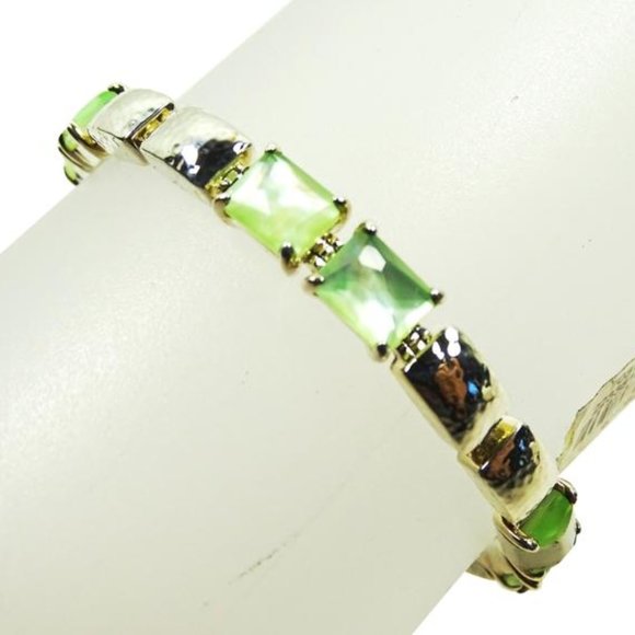IPPOLITA Green Candy Sterling Silver Wonderland Rock Kelly Clasp Link Bracelet